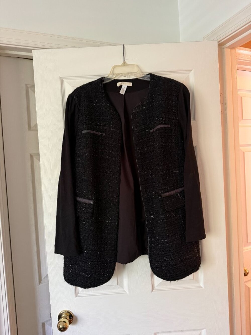 Chico's Black textured jacket
